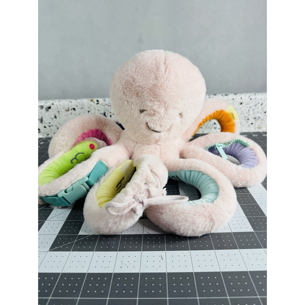 MudPie Pink Octivity Octopus Learning Baby Toy 19" Stuffed Plush